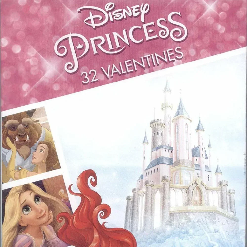 Disney Princess 32 Valentines Day Cards 8 Beautiful Designs NEW